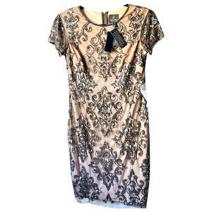 Adrianna Papell Sequin Glamor Dress